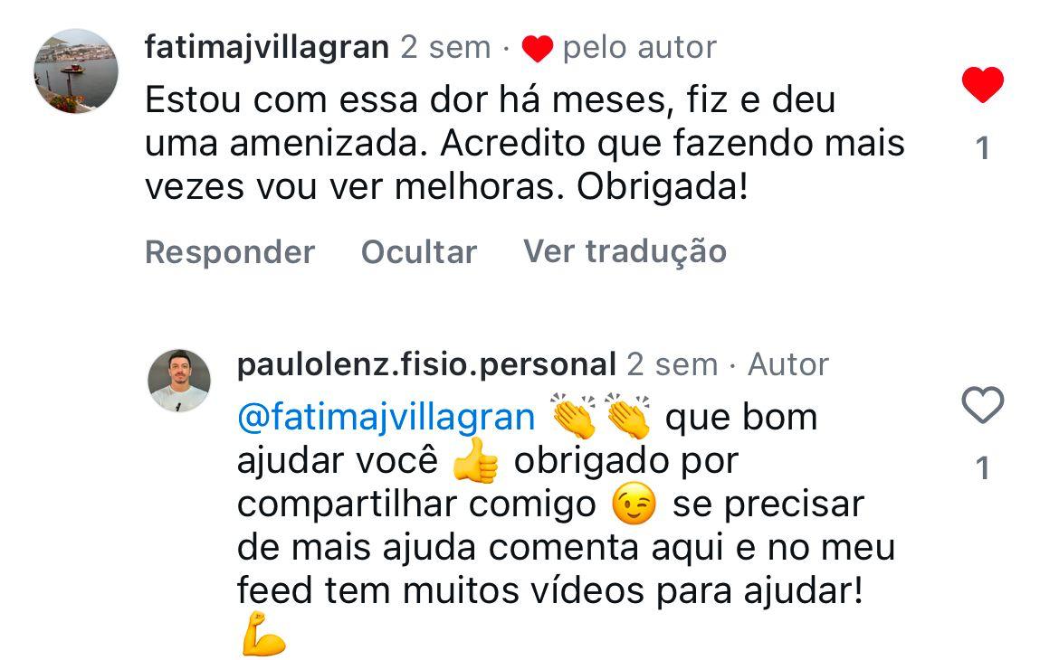 Dor há meses e deu amenizada